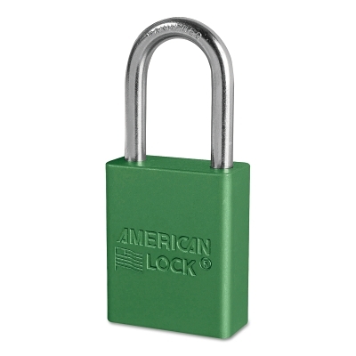 GREEN SAFETY LOCK-OUT PADLOCK ALUMINUM B